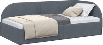 vidaXL Estructura De Cama En Esquina Gris Oscuro 90 Cm X 190 Cm Vidaxl