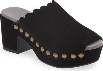 Chocolat Blu Genessis Platform Clog in Black Suede at Nordstrom, Size 9.5