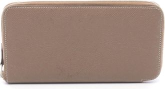 Herm&egrave;s Etoupe Gray Gray Epsom Leather Long Wallet (Bi-Fold) (Pre-Owned)