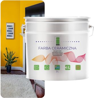OEM Pintura Cer&aacute;mica Para Paredes, Lavable, Amarillo Miel, 2 L, Resistente A Las Manchas