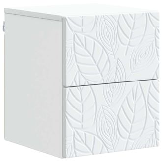 vidaXL Mesita De Noche De Pared Blanco 34,5 X 33 X 40 Cm Vidaxl