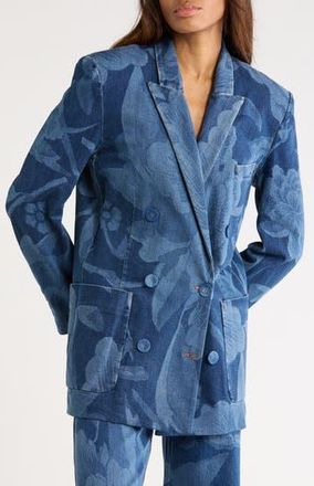 Diane Von F&uuml;rstenberg Blair Floral Print Jacket in Dancing Rose Giant Tonal at Nordstrom Rack, Size Medium