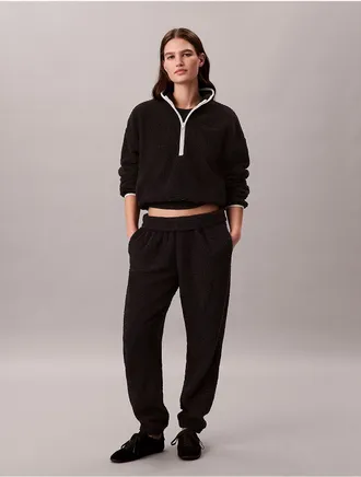 Calvin Klein Calvin Klein Womens Sherpa Joggers - Black - XL