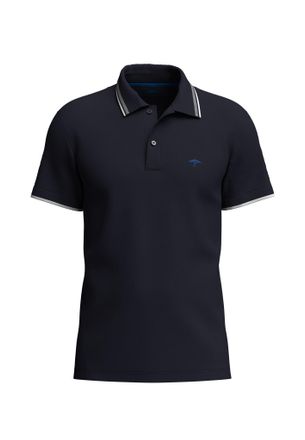 Fynch-Hatton Poloshirt FYNCH-HATTON, Herren, Gr. S, blau (navy), Piqu&eacute;, Obermaterial: 100% Baumwolle, unifarben, gerade h&uuml;ftbedeckend, Rundhals, angesetztes B&uuml;ndch