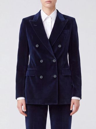Tagliatore Blazer doppiopetto in velluto di lana e cashmere con rever a lancia