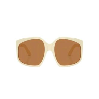 Miu Miu Pre-owned Accessories, female, White, Size: ONE SIZE Pre-owned Sculpted Acetate Sunglasses