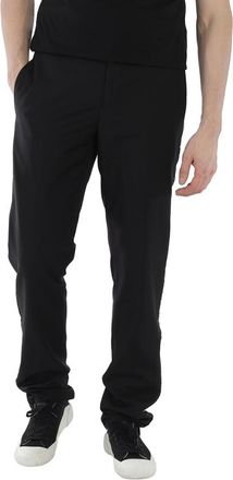 Roberto Cavalli Mens Black Bead Embroidered Tuxedo Trousers, Brand Size 50 (Waist Size 34)