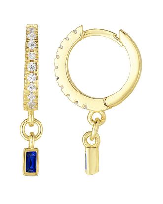 Sphera Milano 18K Over Silver CZ Hoops