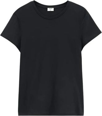 Filippa K Soft Cotton Tee - Dames - T-shirts - Zwart - M - Katoen - Tops