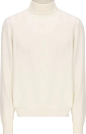 Tagliatore Miles Rolkraag Trui - Heren - Coltruien - Wit - L - Wol - Truien & Vesten