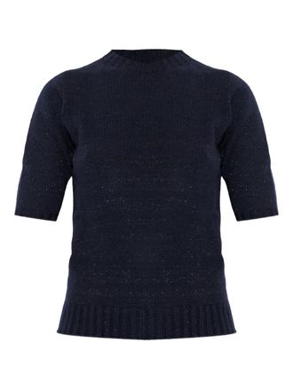 Fabiana Filippi ribbed sweater - women - Virgin Wool - 42 - Blue