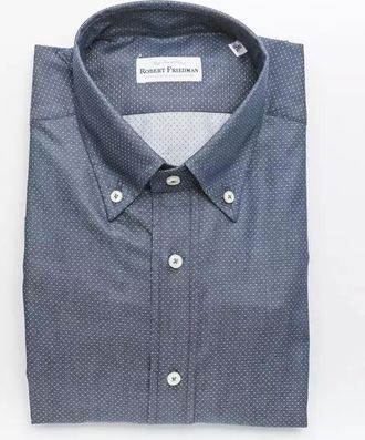 Robert Friedman Blue Cotton Mens Mens Shirt