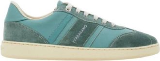 Ferragamo Debossed Logo Lace-Up Sneakers, Size 7