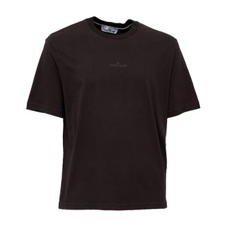 Stone Island Desert Flock Logo Organic Cotton T-Shirt