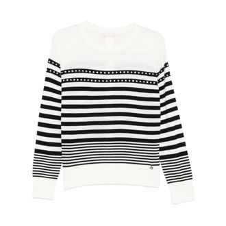 Liu Jo Round-neck Knitwear, female, Multicolor, Size: M Striped Round-neck Sweater