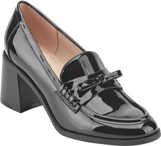 Bandolino Kaynei Faux Leather Loafer Pump in Black Patent at Nordstrom, Size 8.5