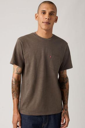 Levi's T-shirt classica con taschino - Uomo - L - Marrone / Maitake Brown