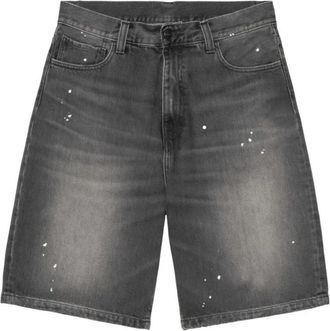 Carhartt Work in Progress Landon Short - Heren - Denim shorts - Zwart - W30 - Katoen - Korte Broeken