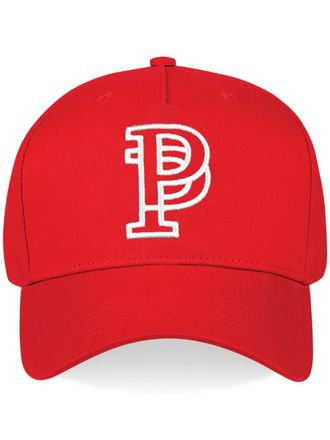 Purple logo-embroidered cotton cap