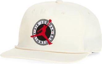 Nike Jordan Flight Club Snapback Baseball Cap in Pale Ivory/Black at Nordstrom, Size Large