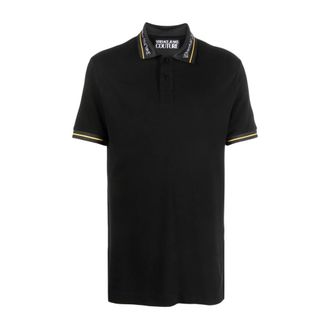 Versace Jeans Couture Polo Shirts, male, Black, Size: 2XL Polo