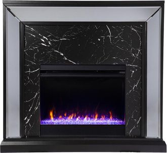 SEI Furniture Sei Furniture Trandling Mirrored Color Changing Fireplace