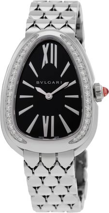 Bulgari Serpenti Seduttori Quartz Diamond Black Dial Ladies Watch 103950