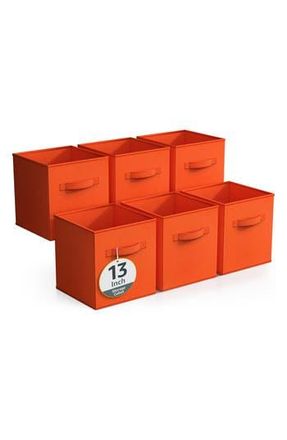 Sorbus 6-Pack Collapsible Storage Cube in Orange at Nordstrom Rack