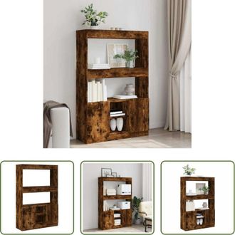 vidaXL vidaXL Credenza per soggiorno - Credenza Rovere Fumo 92x33x140 cm in Legno Multistrato