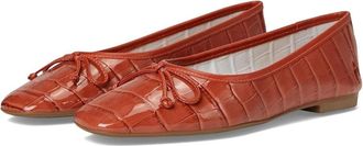 Schutz Womens Schutz Arissa Ballet Flat Sunset Ochre Leather Slip On Shoes HAWK2096