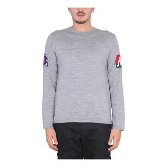 Comme Des Gar&ccedil;ons Round-neck Knitwear, male, Gray, Size: M Comme des Garcons Sweaters Grey