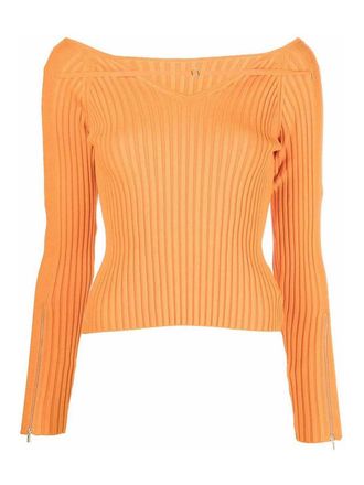 Jacquemus La Maille Oro Ribbed Top