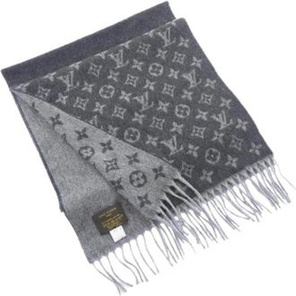 Louis Vuitton Pre-owned Stole - Heren - Vintage Accessoires - Grijs - ONE Size - Kasjmier - Vintage