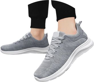 Generic Mens Running Trainers - Mens Casual Sneakers with Mid Heel Support for Year-Round Comfort and Stylish Everyday Wear Grey