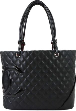 Chanel Black Cambon Ligne Handbag Tote Bag (Pre-Owned)