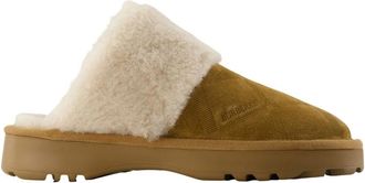 Burberry Flint Mules - Dames - Pantoffels - Beige - 38 EU - Leer - Schoenen
