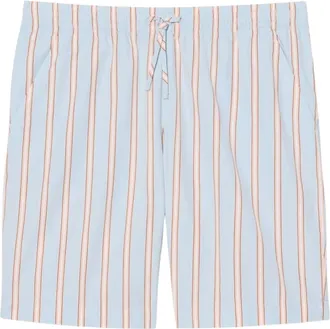 Lacoste Korte Broeken, Heren, Blauw, M, Shorts met strepen