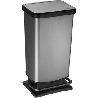 Sundis Papelera De Cocina De 40 L Con Pedal De Pl&aacute;stico Gris Rotho