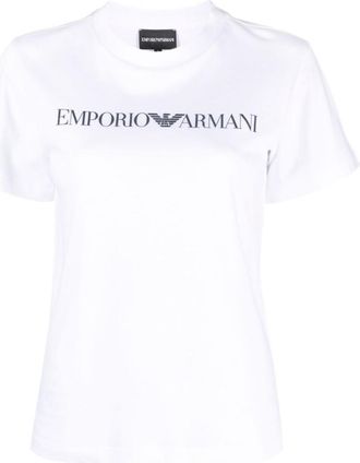 Emporio Armani White Logo Print T-shirt