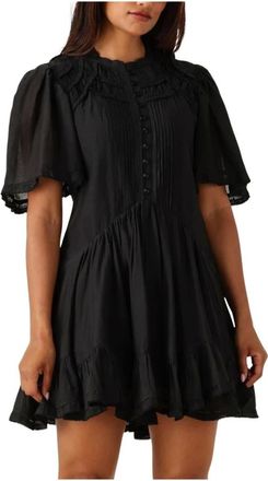 Isabel Marant Dames, Jurken, Zwart, Maat: XS Katoen