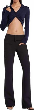 Courr&egrave;ges Twist Light Wool Crop Top In Abyss