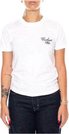 Carhartt Work in Progress W S/S Gracious T-Shirt - Dames - T-shirts - Wit - S - Katoen - Tops
