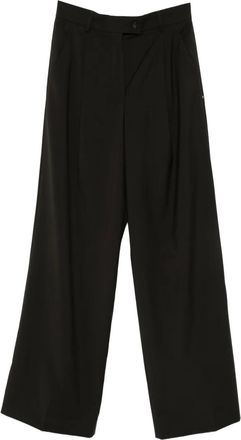Sportmax Pantaloni sartoriali con pieghe - Nero