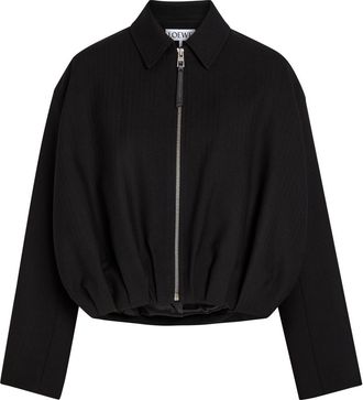 Loewe Draped Wool Jacket - Black - 34 (UK6 / XS)