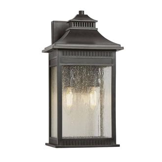 Netlighting Livingston 2 Light Medium Coastal Wall Lantern Imperial Bronze Finish E14