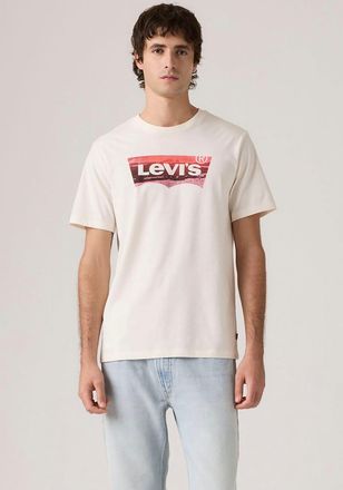 Levi's T-Shirt LEVIS Batwing Logo Tee, Herren, Gr. XXL, coastal filled bw egret, Jersey, Obermaterial: 100% Baumwolle, normal normal, Rundhals, Shirts T-Shir