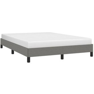 vidaXL Cama sin colchón tela gris oscuro 140x190 cm Vidaxl