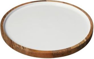Be Home Madras Classic Round Platter in Natural at Nordstrom