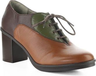 FLY London Geil Block Heel Pump in 001 Tan Multi at Nordstrom, Size 36