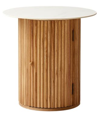 Nordlys Wooden Side Table with Storage Tray in Brown